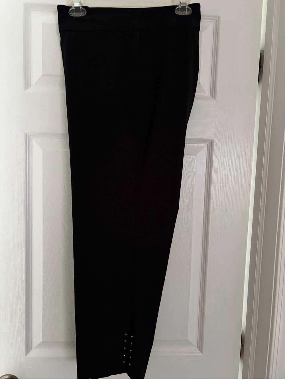 Counterparts Black Straight-Leg Dress Trousers with Ankle Studs